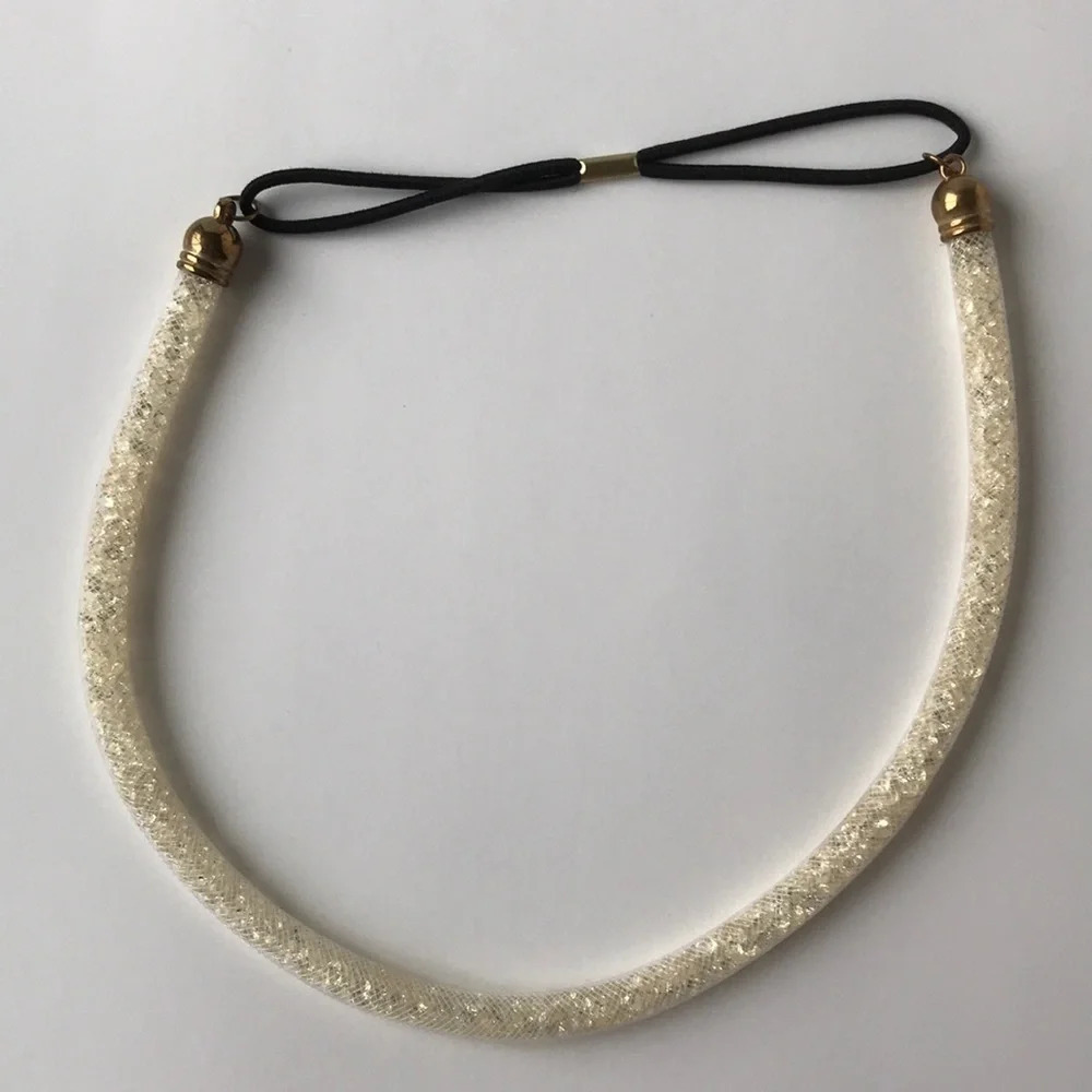 ✨ ADD $5 Classy preppy Crystal filled stretchy headband hair piece head wrap